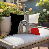 Priam Abstract Reversible Indoor/Outdoor Rectangular Pillow