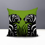 Pulo Tiger Reversible Indoor/Outdoor Square Pillow