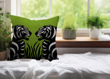 Pulo Tiger Reversible Indoor/Outdoor Square Pillow