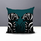 Pulo Tiger Reversible Indoor/Outdoor Square Pillow