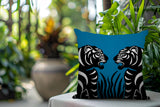 Pulo Tiger Reversible Indoor/Outdoor Square Pillow