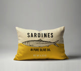 Pure Faux Linen Lumber Pillow in Beige; Black; Yellow - Size 20x14