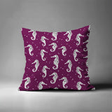 Barnon Seahorse Square Indoor/Outdoor Throw Pillow