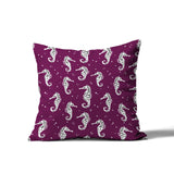 Barnon Seahorse Square Indoor/Outdoor Throw Pillow