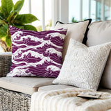 Copley Ocean Waves Lumbar Indoor/Outdoor Throw Pillow