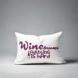Davey Wine Lumbar Indoor/Outdoor Throw Pillow