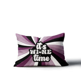 Downton It's Wine Lumbar Indoor/Outdoor Throw Pillow