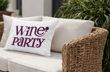 Fairfield Wine Party Lumbar Indoor/Outdoor Throw Pillow