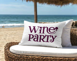 Fairfield Wine Party Lumbar Indoor/Outdoor Throw Pillow