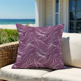 Foxlane Ocean Waves Square Indoor/Outdoor Throw Pillow