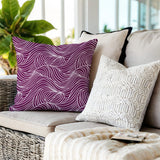 Foxlane Ocean Waves Square Indoor/Outdoor Throw Pillow