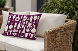 Hyatt Wine And Lumbar Indoor/Outdoor Throw Pillow