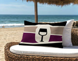 Molsley Wine Bottle Lumbar Indoor/Outdoor Throw Pillow