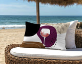 Parson Wine Glass Lumbar Indoor/Outdoor Throw Pillow