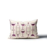 Purcill Wine Glass Lumbar Indoor/Outdoor Throw Pillow