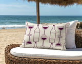 Purcill Wine Glass Lumbar Indoor/Outdoor Throw Pillow