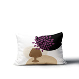Savon Wine Glass Lumbar Indoor/Outdoor Throw Pillow