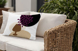 Savon Wine Glass Lumbar Indoor/Outdoor Throw Pillow
