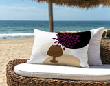 Savon Wine Glass Lumbar Indoor/Outdoor Throw Pillow