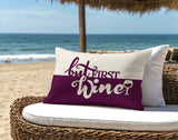 Stevenson But First Lumbar Indoor/Outdoor Throw Pillow