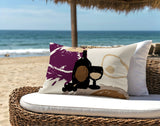 Tate Wine Bottle Lumbar Indoor/Outdoor Throw Pillow