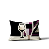 Winefield Wine Bottle Lumbar Indoor/Outdoor Throw Pillow