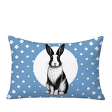 Rabbit Indoor/Outdoor Reversible Rectangular Pillow