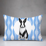 Rabbit Indoor/Outdoor Reversible Rectangular Pillow