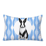 Rabbit Indoor/Outdoor Reversible Rectangular Pillow