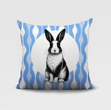 Rabbit Indoor/Outdoor Reversible Square Pillow