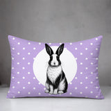 Rabbit Indoor/Outdoor Reversible Rectangular Pillow