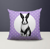 Rabbit Indoor/Outdoor Reversible Square Pillow