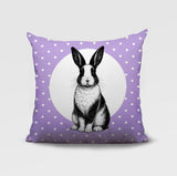 Rabbit Indoor/Outdoor Reversible Square Pillow