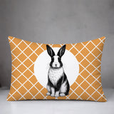 Rabbit Indoor/Outdoor Reversible Rectangular Pillow