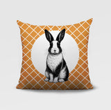 Rabbit Indoor/Outdoor Reversible Square Pillow