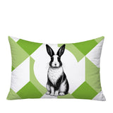 Rabbit Indoor/Outdoor Reversible Rectangular Pillow