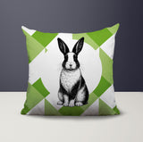 Rabbit Indoor/Outdoor Reversible Square Pillow