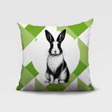 Rabbit Indoor/Outdoor Reversible Square Pillow