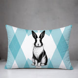 Rabbit Indoor/Outdoor Reversible Rectangular Pillow