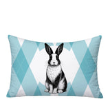 Rabbit Indoor/Outdoor Reversible Rectangular Pillow