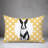 Rabbit Indoor/Outdoor Reversible Rectangular Pillow