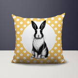 Rabbit Indoor/Outdoor Reversible Square Pillow