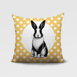 Rabbit Indoor/Outdoor Reversible Square Pillow