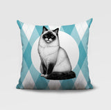 Ragdoll Cat Indoor/Outdoor Reversible Square Pillow