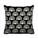Rainbow Abstract Reversible Indoor/Outdoor Square Pillow
