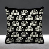 Rainbow Abstract Reversible Indoor/Outdoor Square Pillow