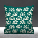 Rainbow Abstract Reversible Indoor/Outdoor Square Pillow