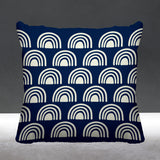 Rainbow Abstract Reversible Indoor/Outdoor Square Pillow