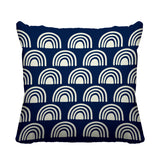 Rainbow Abstract Reversible Indoor/Outdoor Square Pillow