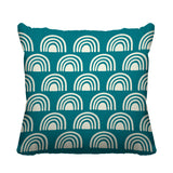 Rainbow Abstract Reversible Indoor/Outdoor Square Pillow